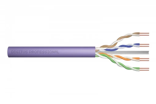 Digitus Tele-information installation cable U / UTP category 6 wire copper PVC 305m violet