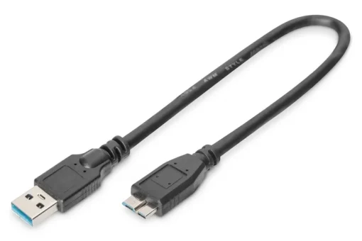 Digitus USB3.0 Cable 025m USB A/microUSB B M/M Black 025m