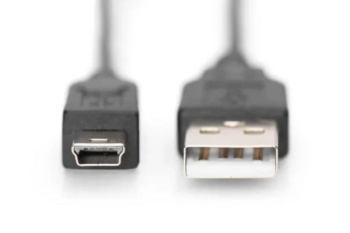 Digitus Connection cable USB A / miniUSB B M/M 1 m black - Image 2