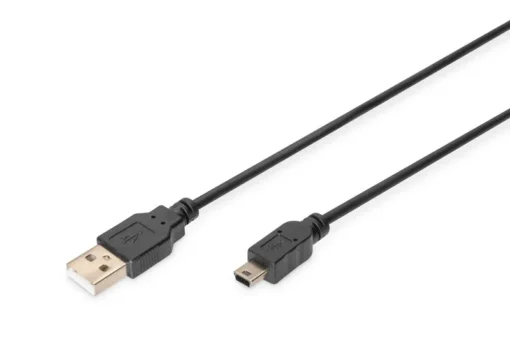 Digitus Connection cable USB A / miniUSB B M/M 1 m black