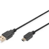 Digitus Connection cable USB A / miniUSB B M/M 18 m black