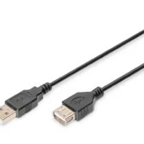 Digitus Extension Cable USB 2.0 High Speed Type USB A/USB A/Z black 1.8M