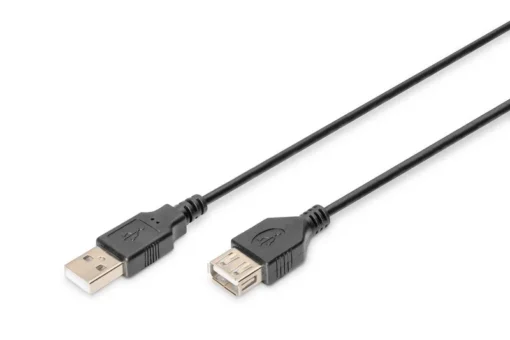 Digitus Extension Cable USB 2.0 High Speed Type USB A/USB A/Z black 1.8M