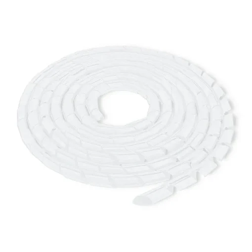 Qoltec Cable organizer 14mm 10m white