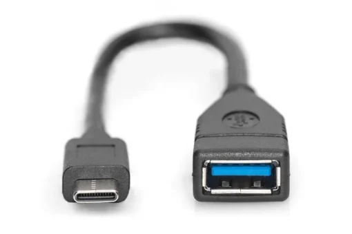 Digitus Cable adapter USB 3.0 SuperSpeed OTG Typ USB C/USB A M/F Black 0,15m - Image 2