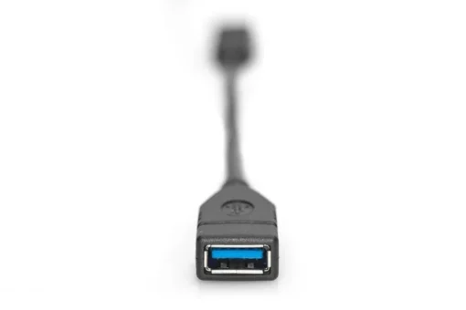 Digitus Cable adapter USB 3.0 SuperSpeed OTG Typ USB C/USB A M/F Black 0,15m - Image 4