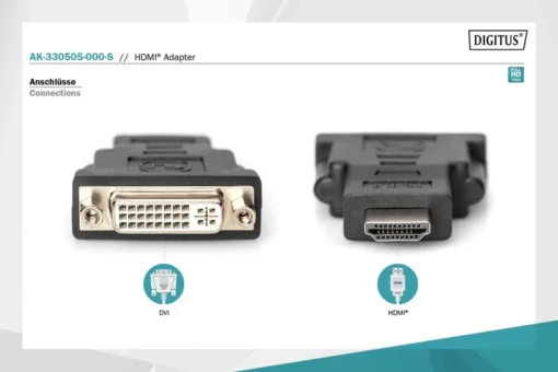 Digitus HDMI 1.3 Adapter HDMI A/DVI-I(24+5) M/F - Image 5