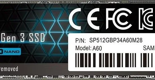 Silicon Power SSD drive A60 512GB M.2 PCIe 2200/1600 MB/s NVMe
