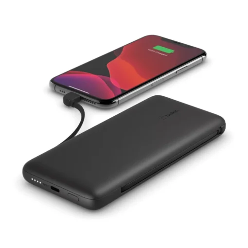 Belkin PowerBank 10 000mAh with cables USB-C/LTG Black - Image 2