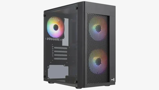 AeroCool кутия за компютър Hexform TG FRGB USB 3.0 Mini Tower black - Image 2