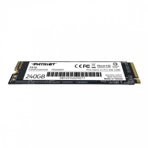 Patriot SSD drive P310 240GB M.2 2280 1700/1000 PCIe NVMe Gen3 x 4 - Image 3