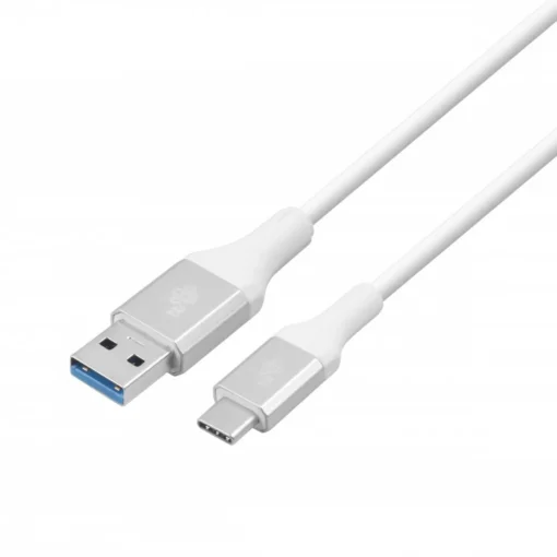 TB Cable USB 3.0 - USB C 2m PREMIUM 3A white TPE - Image 2