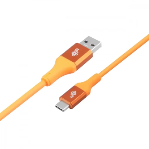 TB Cable USB 3.0 - USB C 2m PREMIUM 3A orange TPE - Image 3