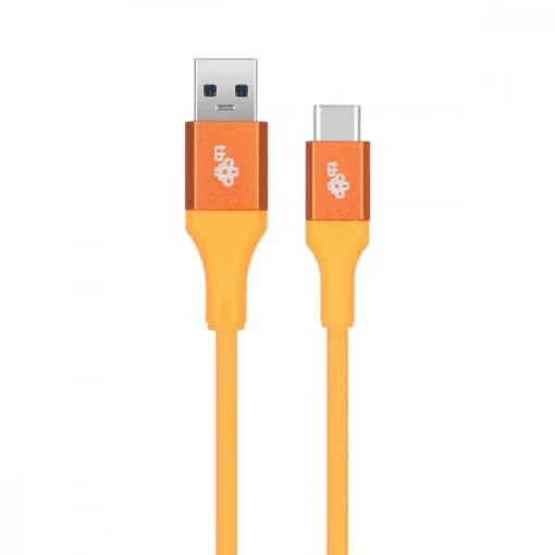 TB Cable USB 3.0 - USB C 2m PREMIUM 3A orange TPE - Image 4