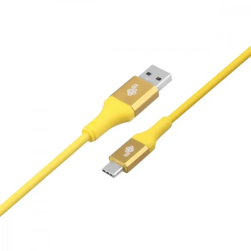 TB Cable USB 3.0 - USB C 2m PREMIUM 3A yellow TPE - Image 3