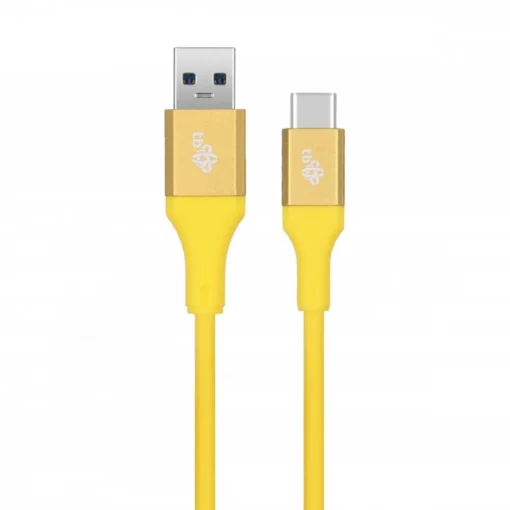 TB Cable USB 3.0 - USB C 2m PREMIUM 3A yellow TPE - Image 4