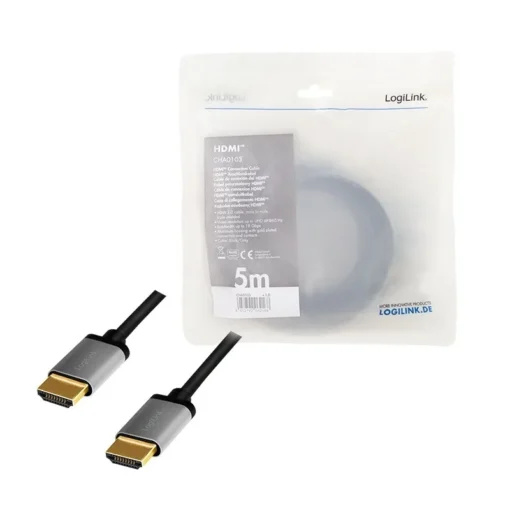 LogiLink HDMI cable 4k/60hZ, ALU , black, 5m - Image 5