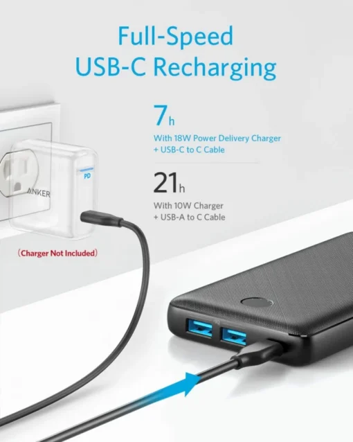 Anker Powerbank PowerCore III 20 000 Black - Image 5