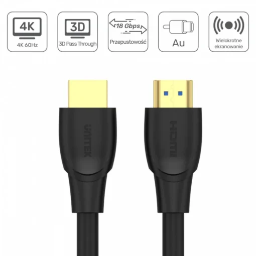 Unitek HIGH SPEED HDMI CABLE 2.0; 4K; 10M; C11043BK - Image 4