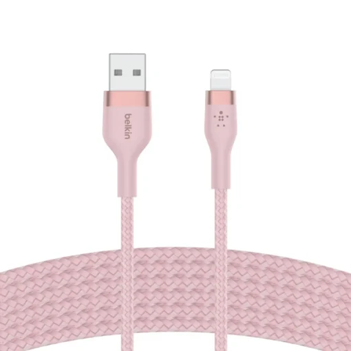 Belkin Cable BoostCharge USB-A for Lightning silicone, 2m, pink - Image 3