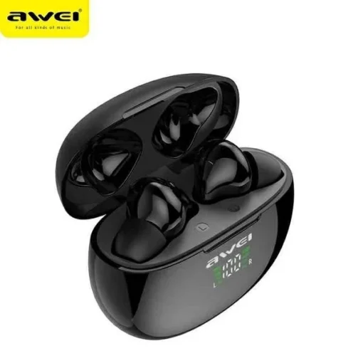 AWEI Bluetooth Headphones 5.0 TWS T15P Black - Image 3