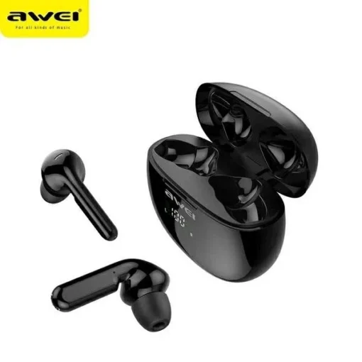 AWEI Bluetooth Headphones 5.0 TWS T15P Black - Image 4