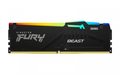 Kingston памет DDR5 Fury Beast RGB 8GB(1*8GB)/5200 CL40