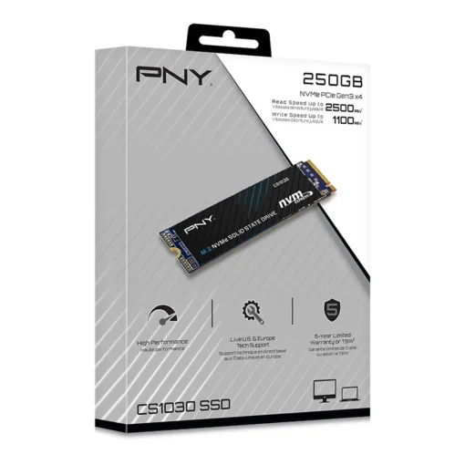 PNY SSD drive 250GB M.2 2280 CS1030 M280CS1030-250-RB - Image 2