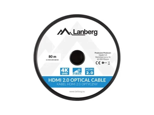 Lanberg Cable HDMI M/M v2.0 CA-HDMI-20FB-0800-BK 80m black - Image 3