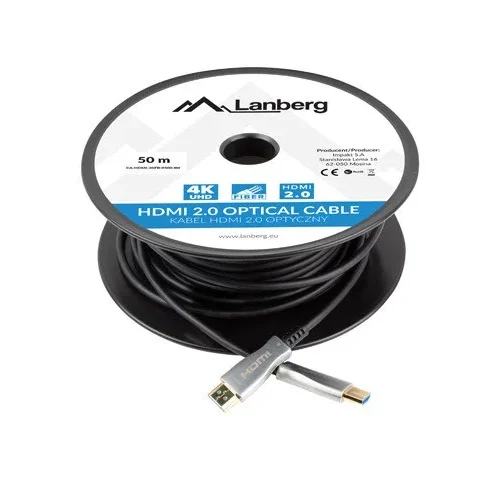 Lanberg кабел HDMI M/M v2.0 CA-HDMI-20FB-0500-BK 50m black