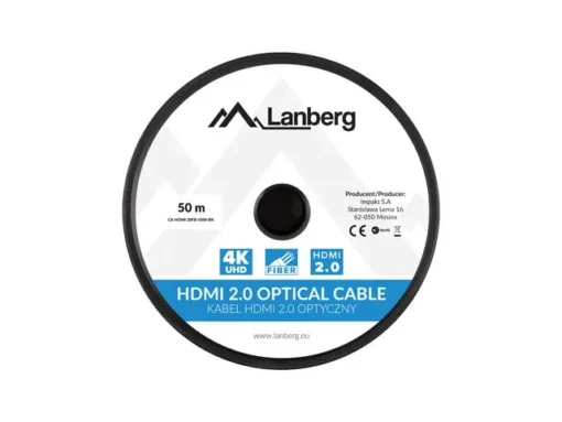 Lanberg Cable HDMI M/M v2.0 CA-HDMI-20FB-0500-BK 50m black - Image 3