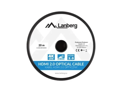 Lanberg Cable HDMI M/M v2.0 CA-HDMI-20FB-0200-BK 20m black - Image 3