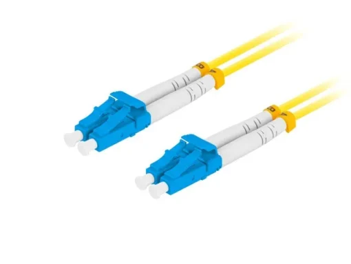 Lanberg Fiber optic patchcord Sm Lc/Upc-Lc/Upc Duplex 3.0Mm 1M żółty