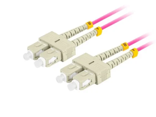 Lanberg Fiber optic patch cord Mm Sc/Upc-Sc/Upc Duplex 3.0mm 2m violet