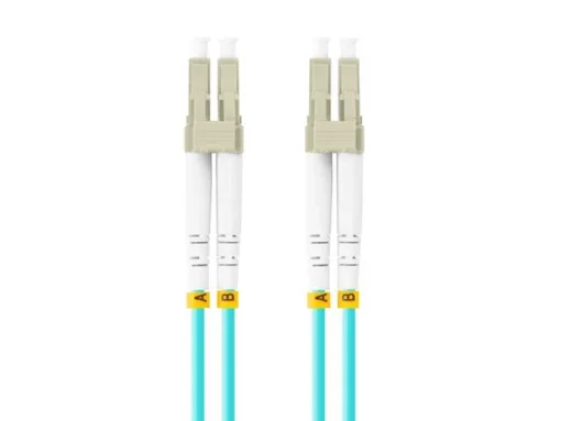 Lanberg Fiber optic patch cord Mm Lc/Upc-Lc/Upc Duplex 3.0mm 1m Aqua - Image 2