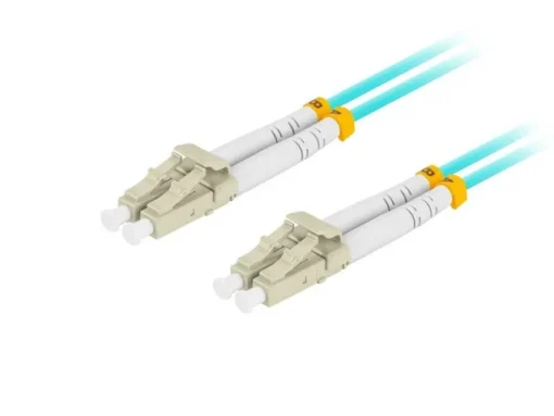 Lanberg Fiber optic patch cord Mm Lc/Upc-Lc/Upc Duplex 3.0mm 1m Aqua