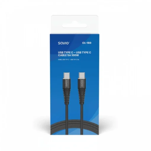 Savio USB cable type C CL-160 - Image 2