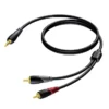 PROCAB 35 MM JACK MALE STEREO -2X RCA/CINCH MALE 3 M