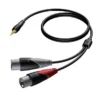 PROCAB 35 MM JACK MALE STEREO -2X XLR MALE 3 M