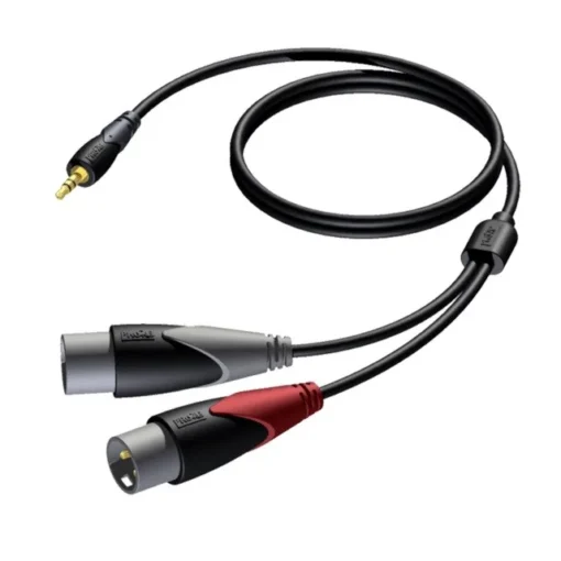 PROCAB 35 MM JACK MALE STEREO -2X XLR MALE 3 M