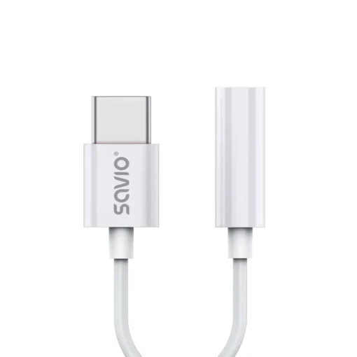 Savio Adapter AK-51 USB-C - Mini Jack 35mm Xiaomi Huawei Oppo