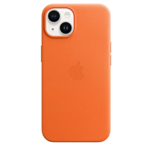 Apple Case iPhone 14 leather Orange - Image 4