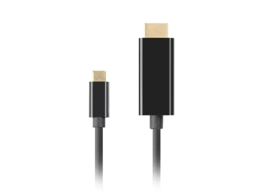 Lanberg Cable USB-C(M)-> HDMI(M)1M 4K 60HZ black - Image 2