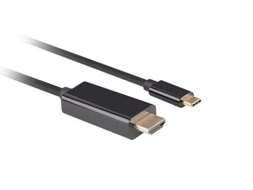 Lanberg Cable USB-C(M)-> HDMI(M)1M 4K 60HZ black - Image 3