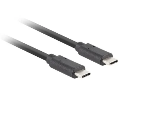 Lanberg Cable USB-C M/M 3.1 gen 2 0.5M 10GB/S PD100W black - Image 3