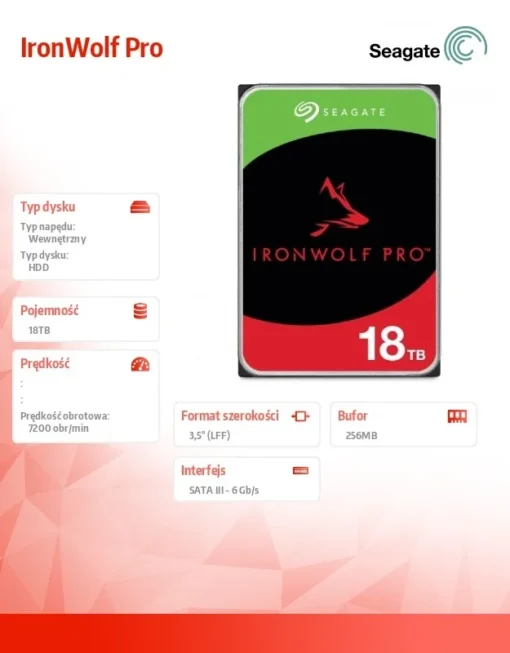 Seagate IronWolf Pro drive 18TB 3,5 ST18000NT001 - Image 4