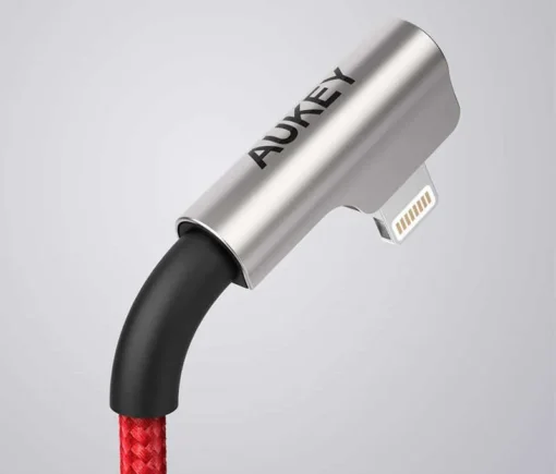 AUKEY AUKEY CB-AL01 Red OEM U SB - Lightning Nylon Ca - Image 5