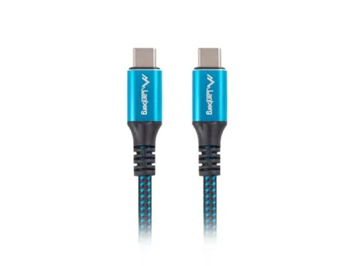 Lanberg Cable USB-C M/M USB4 0.5m 100W 8K 60HZ black-blue - Image 2