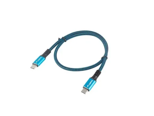 Lanberg Cable USB-C M/M USB4 0.5m 100W 8K 60HZ black-blue - Image 4