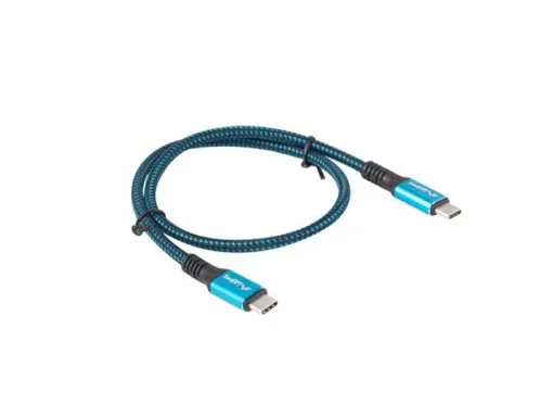 Lanberg Cable USB-C M/M USB4 0.5m 100W 8K 60HZ black-blue - Image 5